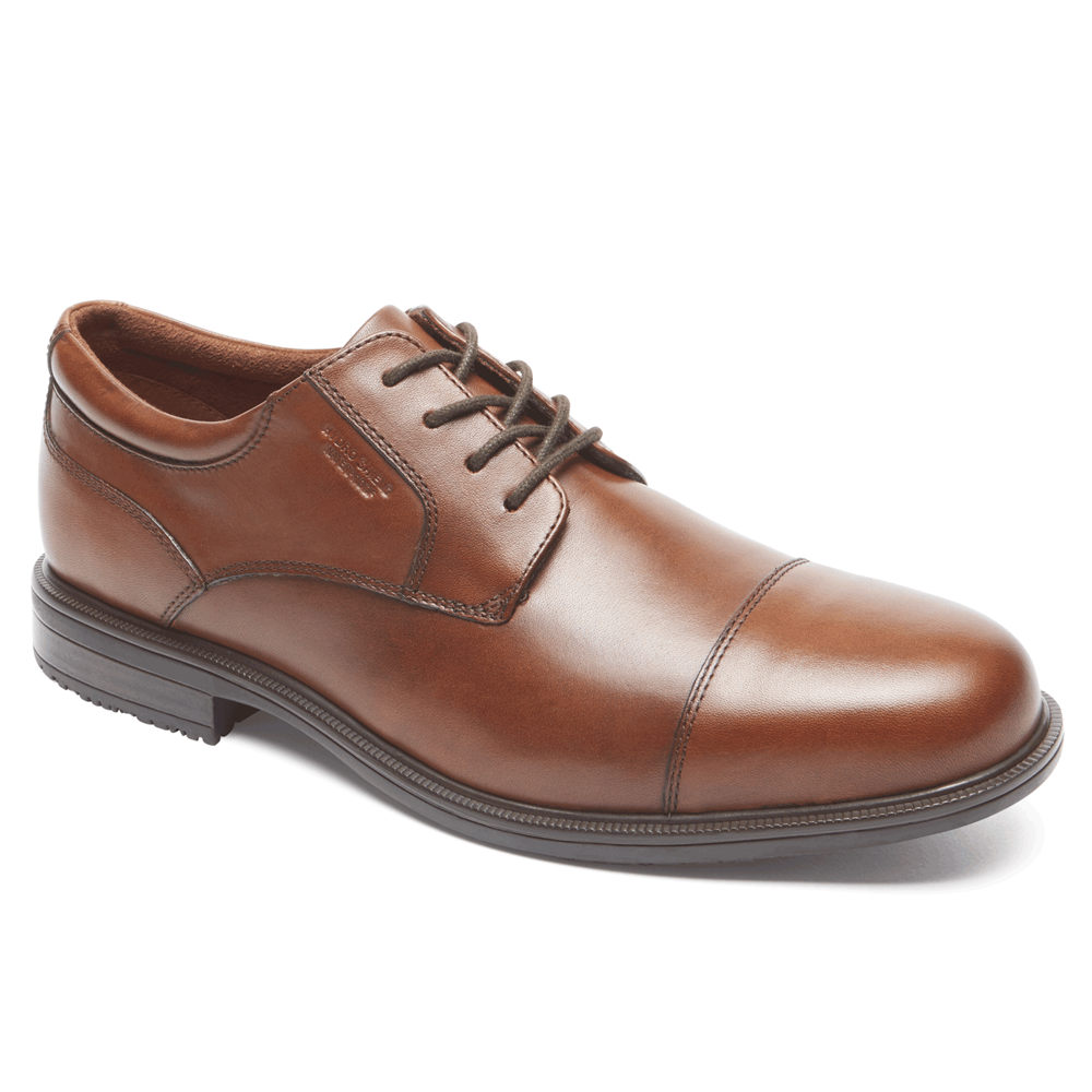 Rockport Mens Essential Details II Cap Toe - Dress Shoes Brown - VEG160847